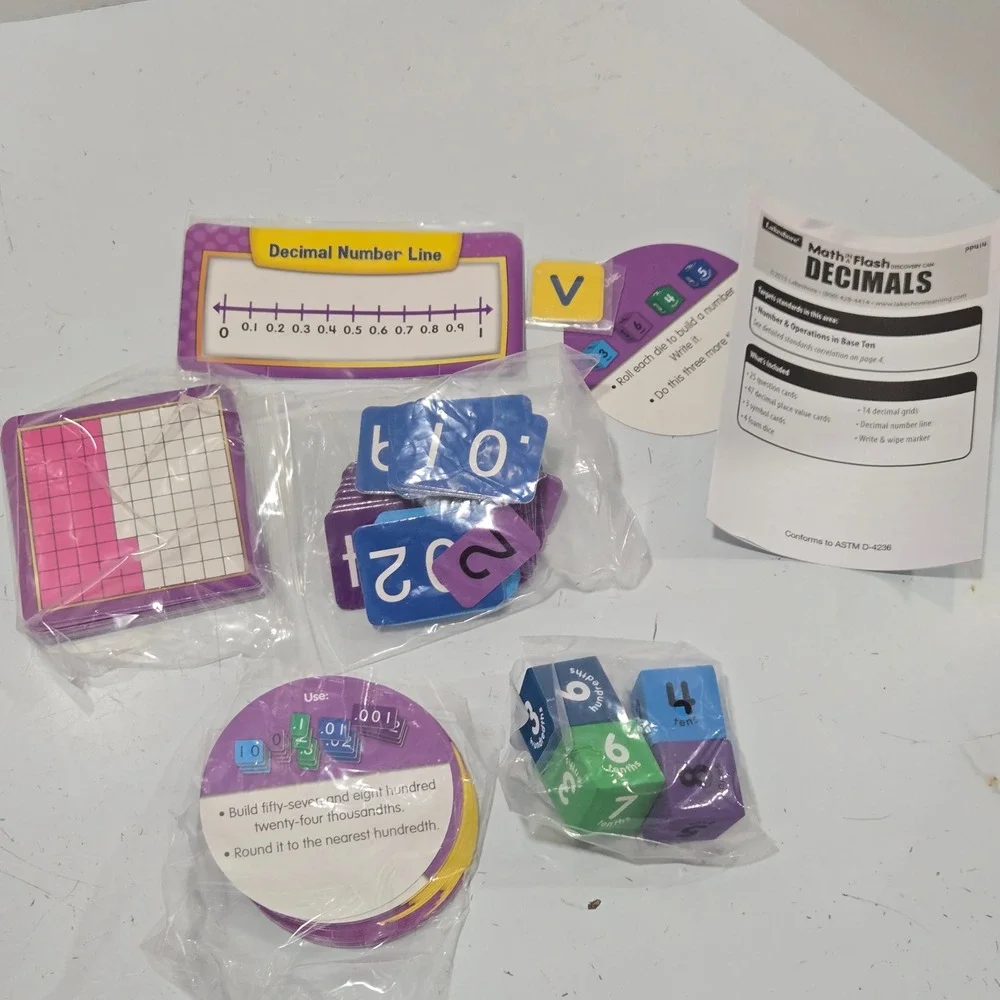Lakeshore Math In A Flash Discovery Can Decimals Grades 4-5 Learning Game 584277